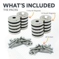 North & South Neodymium Countersunk Magnets & Screws Pack - 13/16 in. dia x 5/32 in. thick