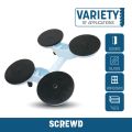 SCREWD 4-9/16 in. diameter (12-9/16 in. x 11 in.) Quad Suction Lifter - 264lbs Pull