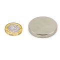 N42 Neodymium Disc Magnet - 1-3/8 in. dia x 3/16 in. thick - 29.98lbs Pull