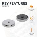 Y30BH Ceramic Countersunk Pot Magnet - 1-9/16 in. dia x 5/16 in. thick x 3/16 in. hole - 33.08lbs Pull