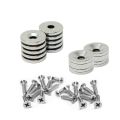 Countersunk Magnets, Steel Discs & Screws Pack - 19/32 in. dia