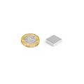 N42 Neodymium Square Magnet - 3/4 in. x 3/4 in. x 1/8 in. thick - 11.19lbs Pull