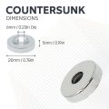 North & South Neodymium Countersunk Magnets & Screws Pack - 13/16 in. dia x 3/16 in. thick