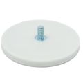 Rubber Coated POS Magnet c/w M8 x 5/8 in. External Thread - 3-3/8 in. dia x 1/3 in. thick
