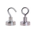 N42 Neodymium Clamping Magnet with M4 Eyebolt or Hook - 13/16 in. dia - 36.4lbs Pull
