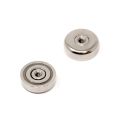 N42 Neodymium Pot Magnet with M5 Internal Thread - 1 in. dia x 5/16 in. thick - 23.15lbs Pull