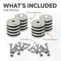 North & South Neodymium Countersunk Magnets & Screws Pack - 13/16 in. dia x 1/8 in. thick