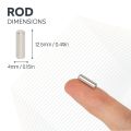 N42 Neodymium Rod Magnet - 5/32 in. dia x 1/2 in. thick - 1.58lbs Pull