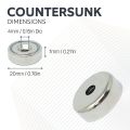 Neodymium Pot Magnets, Steel Discs & Screws Pack - 13/16 in. dia