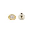 N42 Neodymium Pot Magnet with M4 Thread - 13/16 in. dia x 19/32 in. tall - 40.35lbs Pull