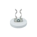 Coated Cable Holding Magnet - 1.7 in. dia x 1/4 in. high Rubber with 3/4 in. Terry Spring Clip - 17.6lbs Pull