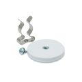Coated Cable Holding Magnet - 1.7 in. dia x 1/4 in. high Rubber with 3/4 in. Terry Spring Clip - 17.6lbs Pull