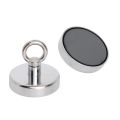 Ceramic Recovery Magnet with M10 Eyebolt - 3-5/32 in. dia x 2-3/4 in. tall - 132.3lbs Pull