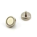 N42 Neodymium Pot Magnet with M5 Stud - 1 in. dia x 5/16 in. thick - 44.1lbs Pull