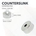 North & South Neodymium Countersunk Magnets & Screws Pack - 3/8 in. dia x 3/16 in. thick