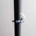 Coated Cable Holding Magnet - 1.7 in. dia x 1/4 in. high Rubber with 3/4 in. Terry Spring Clip - 17.6lbs Pull