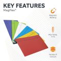 MagFlex® Large Magnetic Scrumboard Gloss Blue Dry Erase Surface Magnet - 3-1/8 in. x 1/32 in.