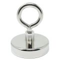N42 Neodymium Clamping Magnet with M10 Eyebolt - Machine Lathed - 3 in. dia - 441lbs Pull
