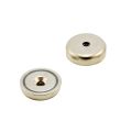 N42 Neodymium Countersunk Pot Magnet - 1-3/8 in. dia x 5/16 in. thick x 3/16 in. hole - 97.02lbs Pull
