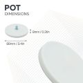 Rubber Coated POS Magnet c/w M8 x 5/8 in. External Thread - 3-3/8 in. dia x 1/3 in. thick