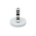 Coated Cable Holding Magnet - 1.7 in. dia x 1/4 in. high Rubber with 3/4 in. Terry Spring Clip - 17.6lbs Pull
