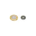 Nickel Plated Countersunk Mild Steel Disc - 19/32 in. dia x 1/16 in. thick x 1/8 in.