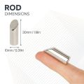 N42 Neodymium Mitre Magnet - 3/8 in. dia x 1-3/16 in. thick - 7.93lbs Pull