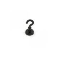 Black or White Painted Neodymium Hook Magnet with M4 Hook - 5/8 in. - 21.39lbs Pull - Licensed Material