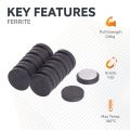 Y10 Ceramic Disc Magnet with Adhesive Foam Pad - 1 in. dia x 3/16 in. thick - 1.32lbs Pull