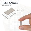N42 Neodymium Rectangular Magnet - 13/16 in. x 3/8 in. x 1/16 in. thick - 4.63lbs Pull