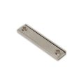 Neodymium Countersunk Channel Magnet - 2-1/4 in. x 1/2 in. x 3/16 in. thick with 2x 1/8 in. holes - 66.15lbs Pull