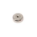 N42 Neodymium Pot Magnet with M5 Internal Thread - 1 in. dia x 5/16 in. thick - 23.15lbs Pull
