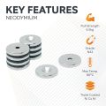 North & South Neodymium Countersunk Magnets & Screws Pack - 13/16 in. dia x 1/8 in. thick