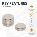 N42 Neodymium Disc Magnet - 13/16 in. dia x 3/16 in. - 16.09lbs Pull